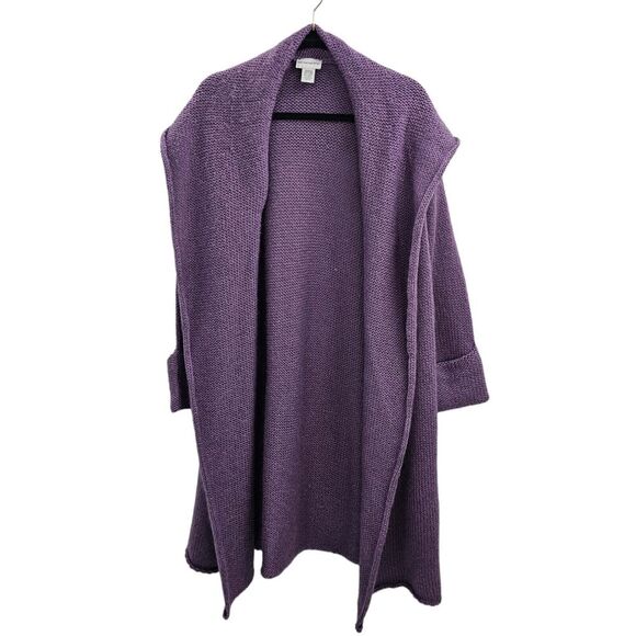 SOFT SURROUNDINGS Cardigan Medium Sweater Wool Mohair Chunky Telluride Long - Picture 7 of 10